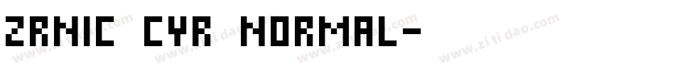 Zrnic Cyr Normal字体转换